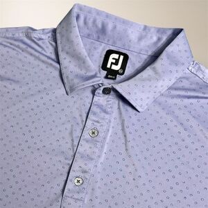 FootJoy Men's 2XL Lavender Performance Stretch 3 Button Short Sleeve Golf Polo
